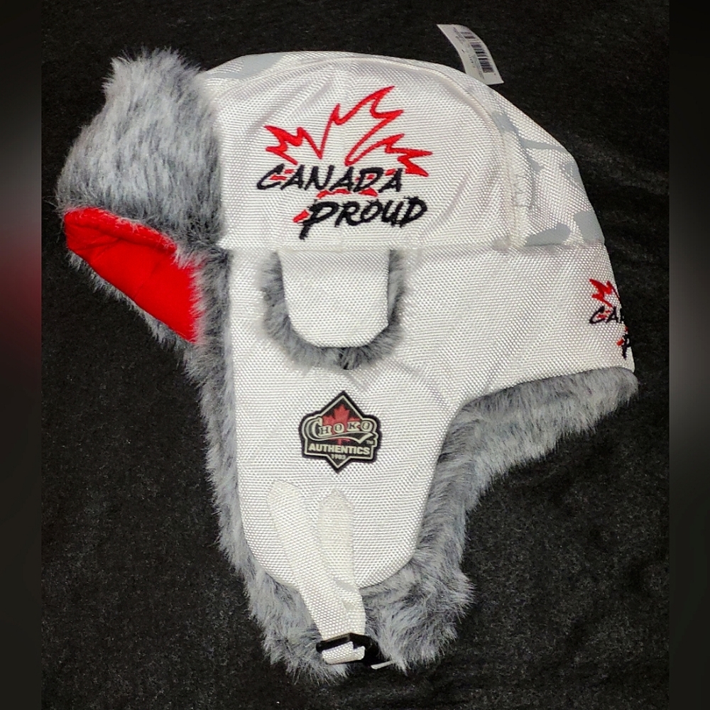 Canada PWHL Hockey Choko Authentics White Women's Trapper Hat (Unisex) NWT